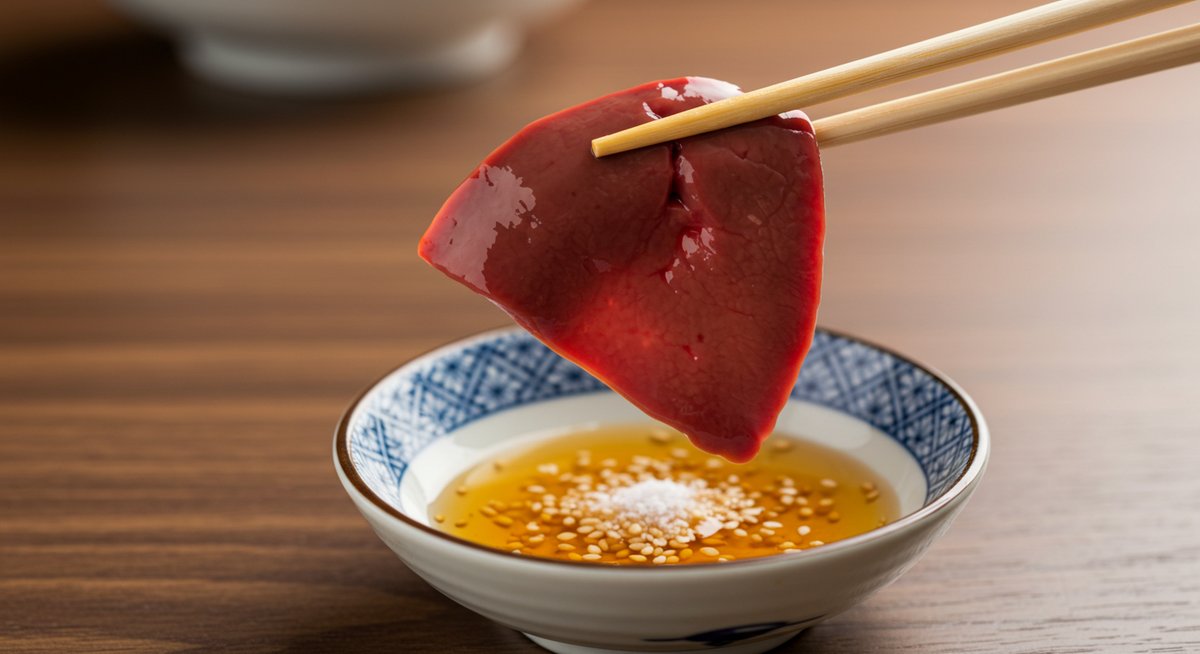 生 レバー 味